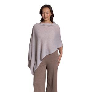 9875 Cashmere-100% Cashmere Draped Dress Topper Poncho